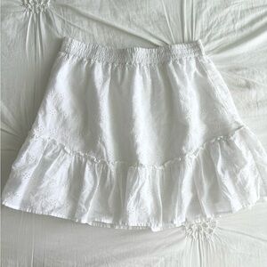 Hollister Ultra High Rise White Skirt